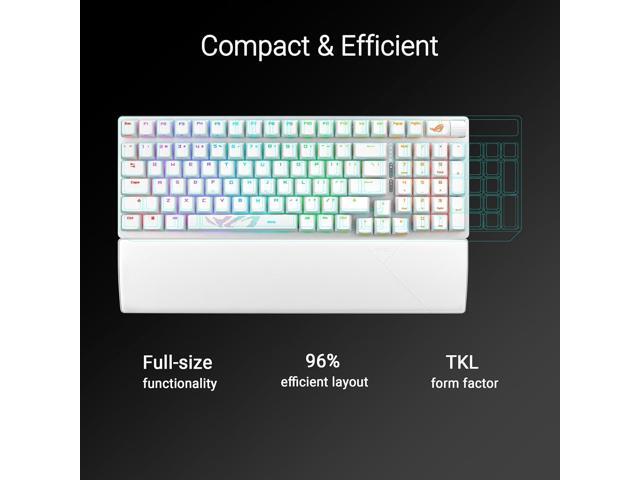 ASUS ROG Strix Scope II 96 Wireless Mechanical Gaming Keyboard 96% Full-Size, Tri-Mode Connectivity, Hot Swappable Pre-lubed ROG NX Storm Clicky...