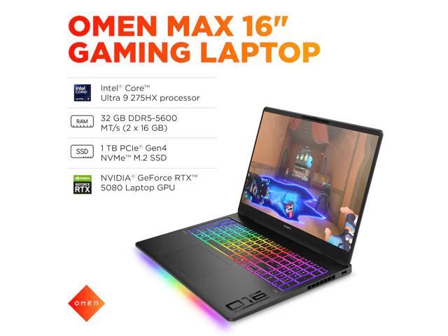 HP OMEN - MAX 16" 240Hz Gaming Laptop - Intel Core Ultra 9 275HX 2025 - 32GB Memory - NVIDIA GeForce RTX 5080 - 1TB SSD - Shadow Black - image 4