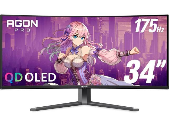 AOC Agon PRO AG346UCD 34'' Ultra Wide Curved QD OLED Gaming Monitor, 21:9 WQHD 3440x1440, 175Hz 0.03ms, G-Sync Compatible, HDR 400 True Black, USB...