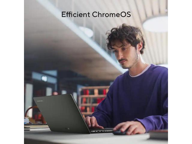ASUS - CX14 14" FHD Chromebook Plus Laptop with Google AI - Intel Core 3 (2025) - 8GB Memory - 128GB Storage - Hunter Green - image 8