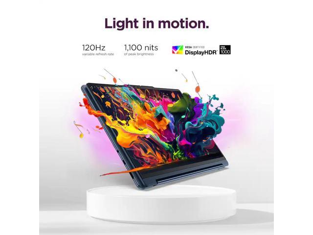 Lenovo - Yoga 9i 2-in-1 Aura Edition 14" 3K OLED Touchscreen Laptop - Core Ultra 7 Processor 355 2026- 32GB Memory- 1TB Storage - Cosmic Blue - image 6
