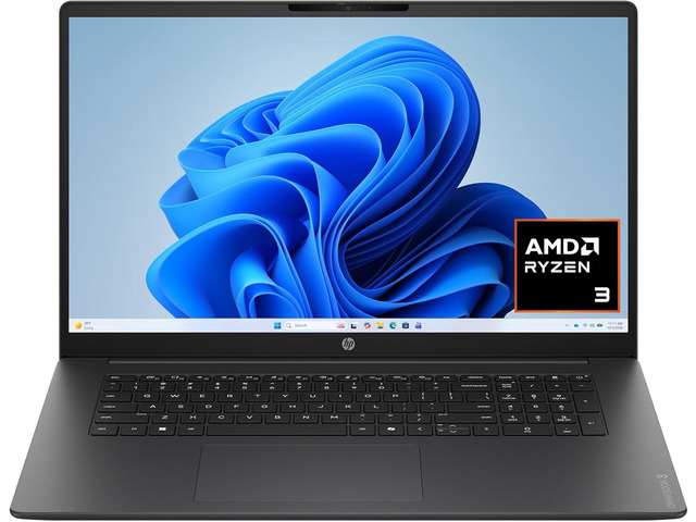 HP OmniBook 3 17.3 inch Laptop PC, FHD Display, AMD Ryzen 3 30, 8 GB RAM, 512 GB SSD, AMD Radeon 610M Graphics, Windows 11 Home, Mica Silver,...