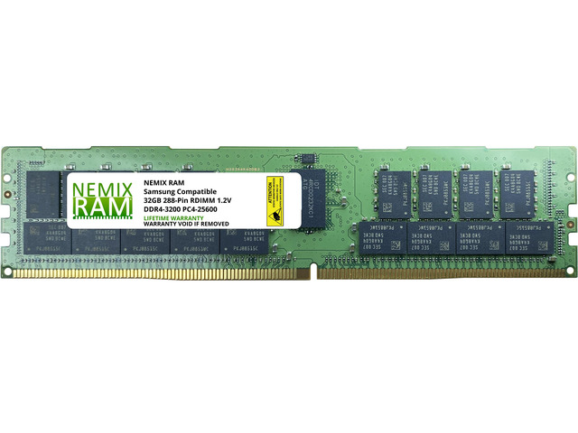 NEMIX RAM 32GB (1X32GB) DDR4 3200MHZ PC4-25600 2Rx4 1.2V 288-PIN ECC RDIMM Registered Server Memory Compatible with Samsung M393A4K40DB2-CWE