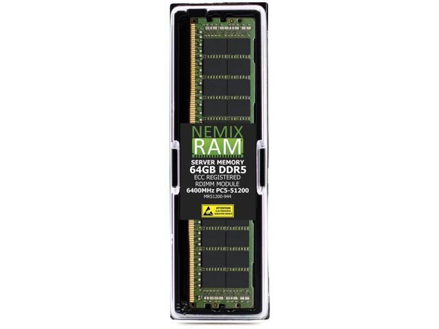 NEMIX RAM 64GB (1X64GB) DDR5 6400MHz PC5-51200 4Rx4 1.1V 288-PIN ECC RDIMM Registered Server Memory Kit Compatible with Supermicro X14SBW-F