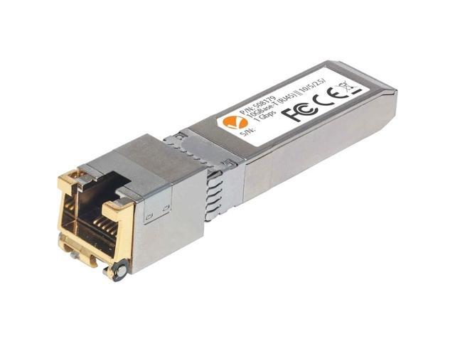 Intellinet 10 Gigabit Copper SFP+ Transceiver Module, 10GBase-T (RJ45) Port, 30 m (98 ft.), up to 10 Gbps Data-Transfer Rate with Cat6a Cabling