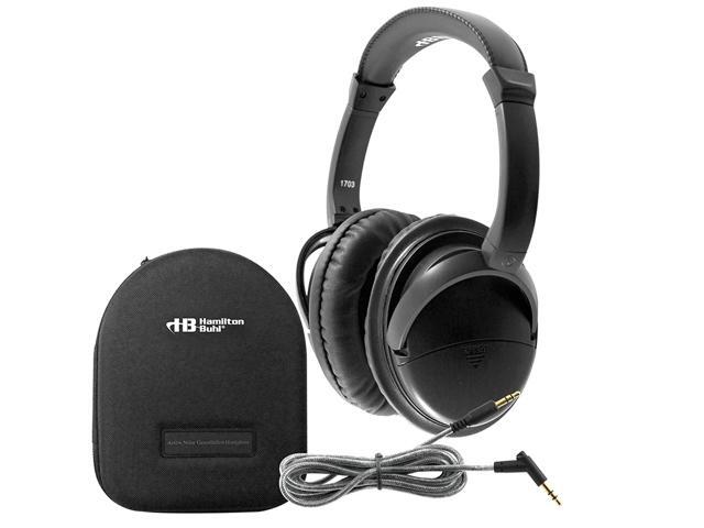HamiltonBuhl NCHBC1 Deluxe Active Noise-Cancelling Headphones with Case
