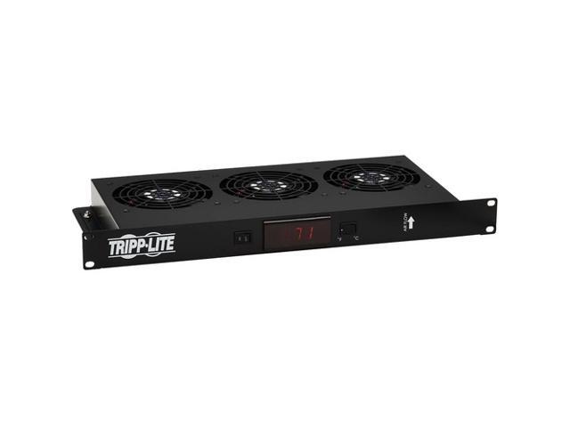 Tripp Lite SRFAN1UTEMP series 1U Blanking Panel with Temperature Sensor and High-Performance Fans