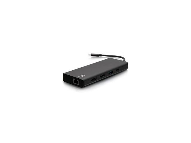 C2G 4K USB C Dual Monitor Dock HDMI Ethernet USB 3.5mm & 60W Power C2G54488