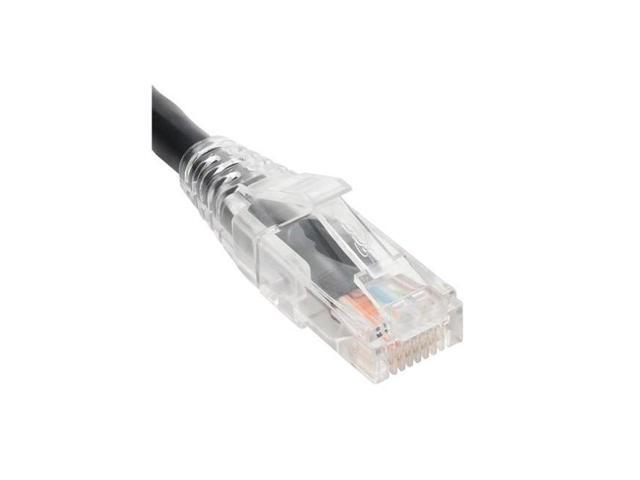 PATCH CORD CAT6 CLEAR BOOT 10' BLACK
