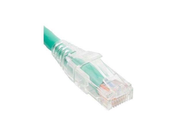PATCH CORD CAT6 CLEAR BOOT 1' GREEN