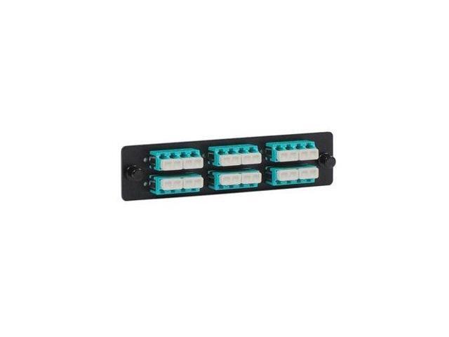 ADAPTER PANEL- 6-QUAD LC- 24F- AQUA- 10G
