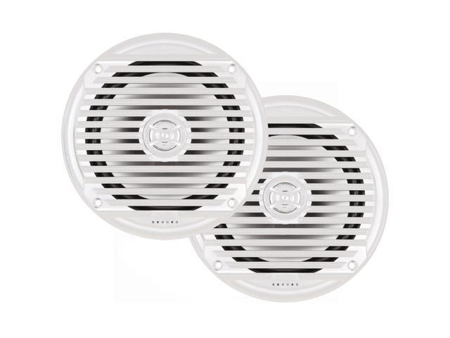 Jensen MS6007WR 6.5 coaxial Marine Speakers, 60 Watts, White, Sold as Pair