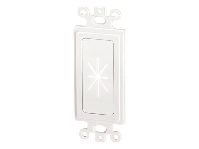 DataComm Electronics 45-0016-WH Decor Insert with Flexible Opening (White)
