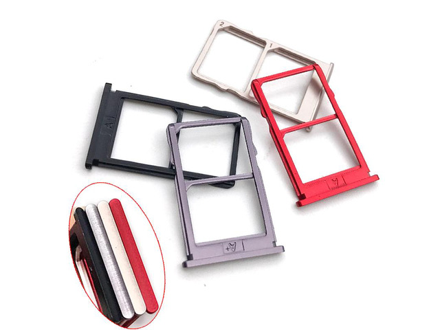 SIM Tray Card Slot Holder Sim Cards Adapters Replacement Parts For Meizu PRO7 Pro 7 (Grey)