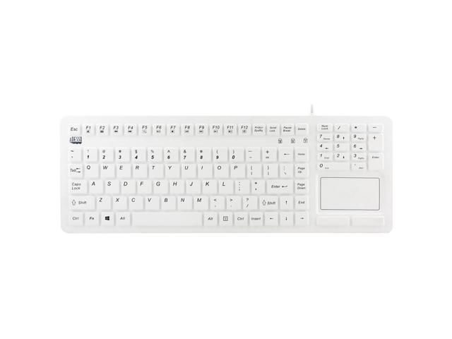 Adesso AKB-270UW SlimTouch Antimicrobial Waterproof USB Compact size Touchpad keyboard, 15.50' x 5.50' x 0.43', great for hospital medical usage.