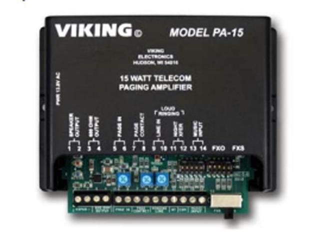 Photos - Other photo accessories Viking Electronics PA-15 15 Watt Paging Amp With Background Music And Loud