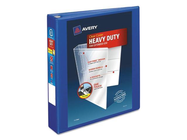 Heavy-Duty View Binder w/Locking EZD Rings, 1 1/2' Cap, Pacific Blue AVE79775