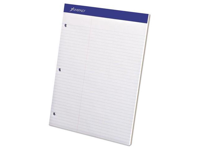 Ampad Double Sheets Pad Law Rule 8 1/2 x 11 3/4 White 100 Sheets 20345