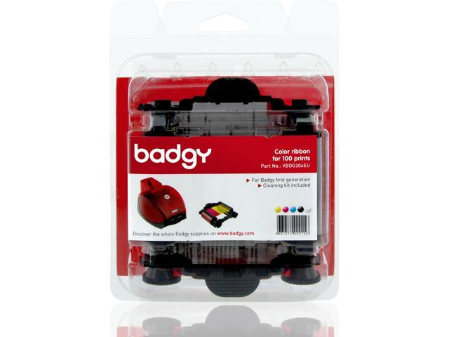 Evolis VBDG204EU Badgy200, 1 X 100 Print Ymcko Ribbon 100 Prints, 1 Cleaning Kit, Compatible With Badgy1