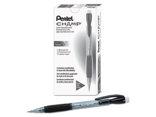 Pentel Champ Mechanical Pencil .5mm Translucent Gray Dozen AL15A