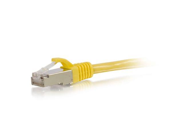 C2G 00870 Cat6 Cable - Snagless Shielded Ethernet Network Patch Cable, Yellow (14 Feet, 4.26 Meters)