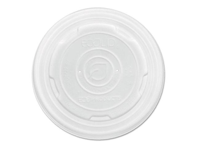 World Art PLA-Laminated Soup Container Lids, White, 8oz, 1000/Carton