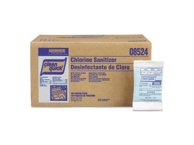CLEAN QUICK 02584 Sanitizer, 1 oz. Packets, Unscented