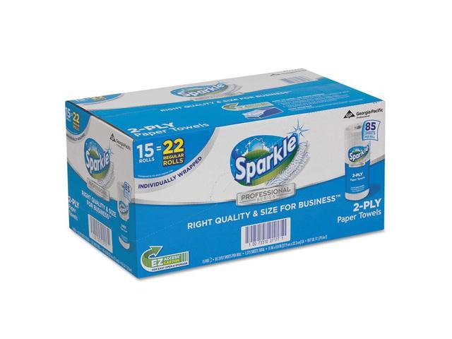 Sparkle ps Perforated Paper Towel White 8 4/5 x 11 85/Roll 15 Roll/Carton 2717714