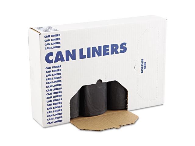 Boardwalk SH-Grade Can Liners 40 x 46 40-45gal 1.2mil Black 25/Roll 4 Rolls
