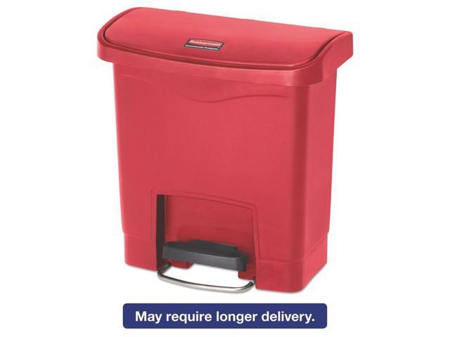 Rubbermaid - FG1883563 - Slim Jim Resin Step-On Container, Front Step Style, 4 gal, Red