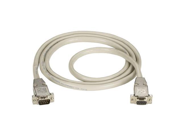 Black Box EDN12H-0005-MF RS232 Shielded Cable - Metal Hood, DB9 Male/Female, Beige, 5 ft.