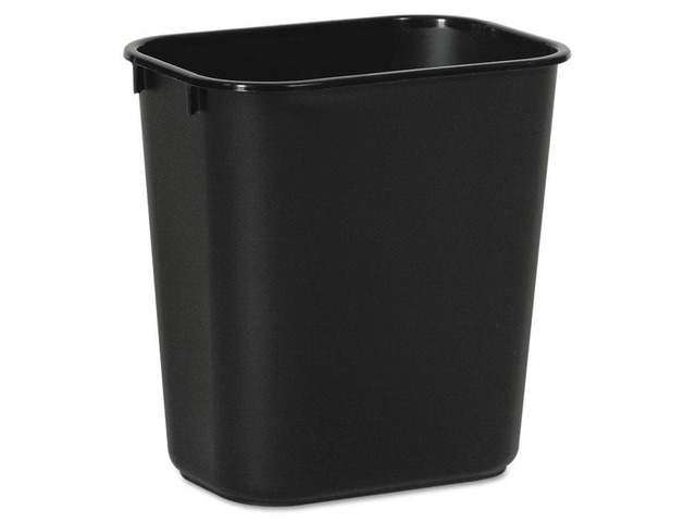 Boardwalk Soft-Sided Wastebasket, 14 Qt, Plastic, Black 14QTWBBLA
