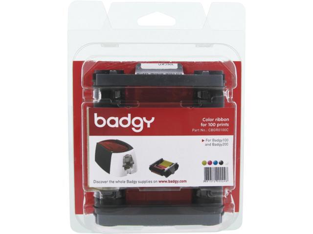 Badgy 100/200 Color Ribbon for 100 Prints, YMCKO CBGR0100C