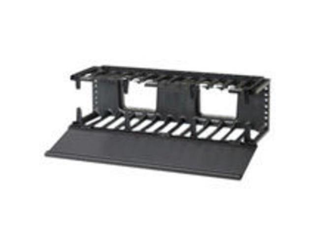 Panduit NMF2 NetManager HC Horizontal Single-Sided Manager - 2RU - Black - Includes Manager, cover, hardware kit - ABS Body Material - PVC Cover...