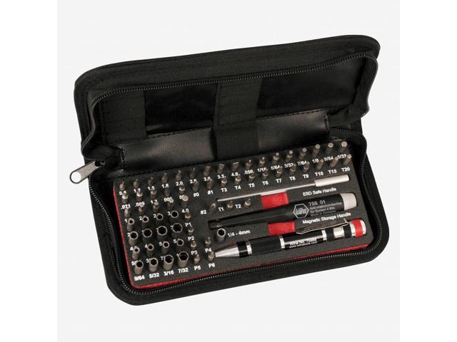 Photos - Drill / Screwdriver Wiha 75971 MicroBit Master Tech Set In Zipper Case, 68 Pieces 084705759715 
