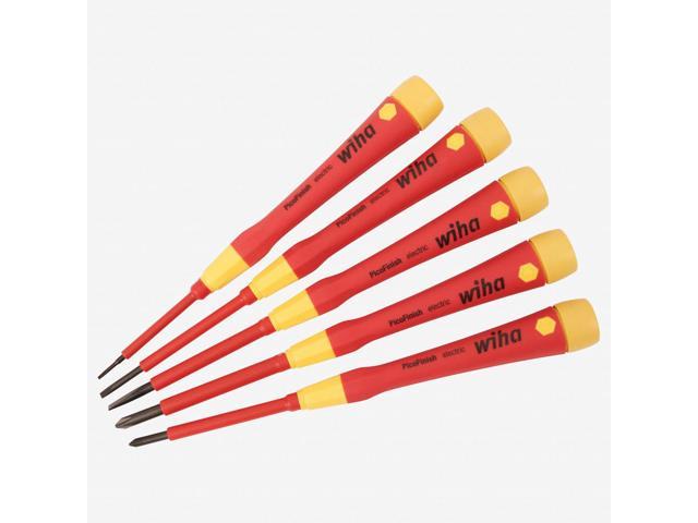 Photos - Drill / Screwdriver Wiha 32085 Insulated Precision Slotted and Phillips Screwdriver Set, 5 Pie 