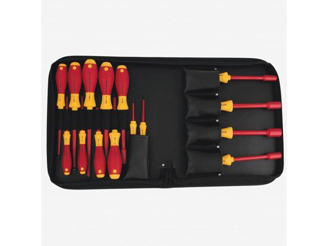 WIHA 32190 Insulated Screwdriver/Nutdriver Set,15pc