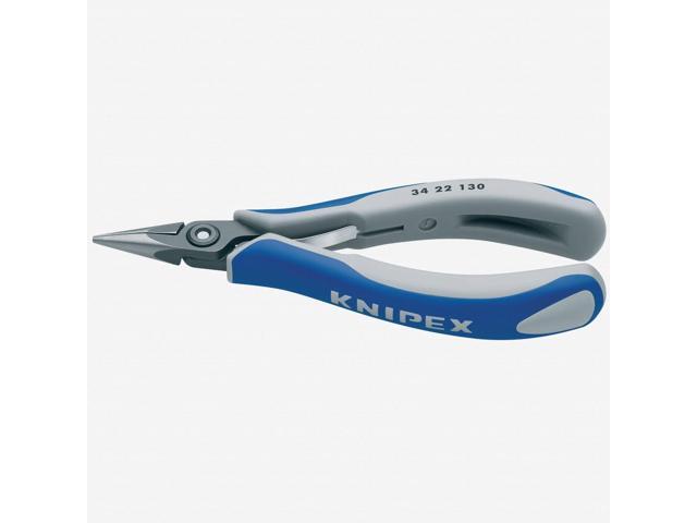 Knipex 34-22-130 Precision Electronics Gripping Pliers (half-round jaws)
