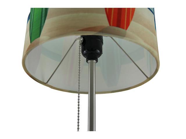 18-Inch Stainless Steel Surfboard Table Lamp, a Perfect Beach-Themed Decor Accent with Captivating Beach Surfboard Shade, Ideal for Living Rooms...