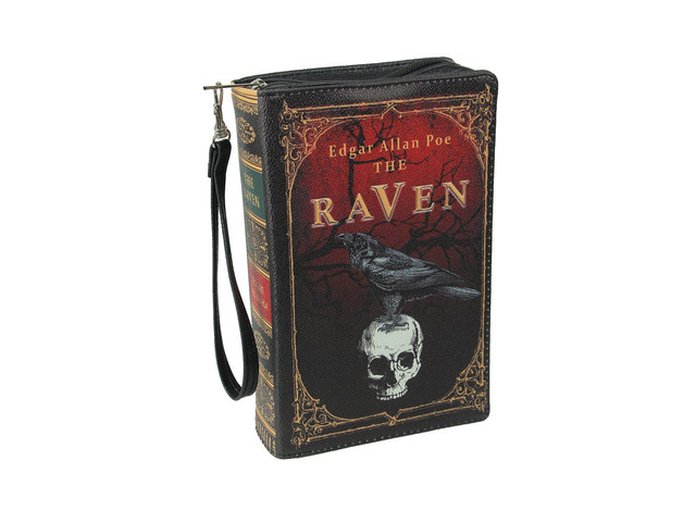 Book Crossbody Bag, The Raven Black Vinyl 9.25 Inch