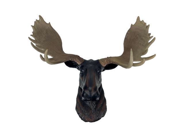 North American Moose Head Bust Wall Hanging