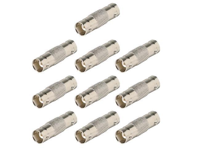 10 PCS BNC Female to BNC Female CCTV Security Camera Adapter Straight Connector for CCTV System