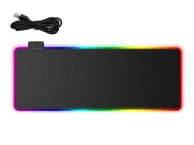 Speedex RGB LED light Soft Gaming Mouse Pad Large 800x300x4mm size, Oversized Glowing Led Extended Mousepad, Non-Slip Rubber Base Computer Keyboard.
