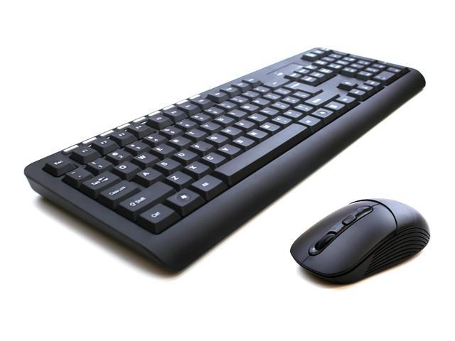 Speedex 2.4Ghz Wireless Multimedia Keyboard and Mouse Combo Set Black