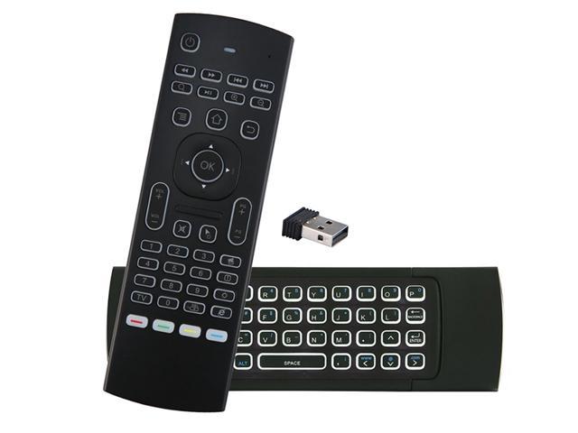 SPEEDEX MX3-L 2.4GHz Backlit Wireless Fly Air Mouse and Keyboard Remote Control for Windows/Android Smart TV Box & PC TV