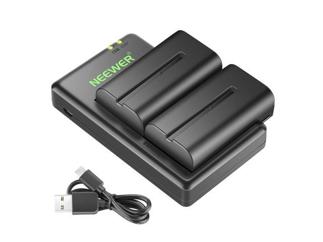 Neewer NP-F550 Battery Charger Set, Compatible with Sony NP F970, F750, F960, F530, F570, CCD-SC55, TR516, TR716 and Neewer Led Light, Monitor, Motorized.