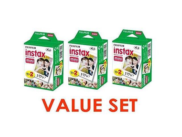 Fujifilm Instax Mini Instant Film (3 Twin Packs, 60 Total Pictures) Value Set