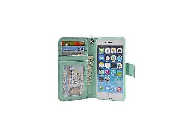 4.7-inch iPhone 6 Folio PU Leather Wallet Case - Navor (Mint)