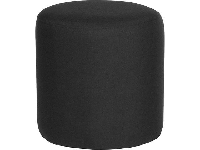 Photos - Display Cabinet / Bookcase Flash Furniture Barrington Upholstered Round Ottoman Pouf in Black Fabric 