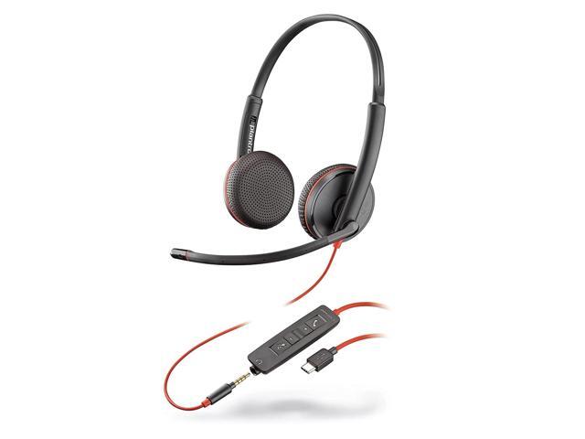 Poly Blackwire C3225 Headset - Microsoft Teams Certification - Stereo - Mini-phone (3.5mm), USB Type C - Wired - 32 Ohm - 20 Hz - 20 kHz -...